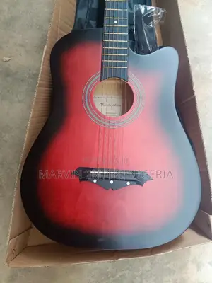38 Inches Red Acoustic Guitar_ Thunderstorm
