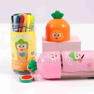 36 Pieces Carrot Shaped Watercolour Pen Sets.