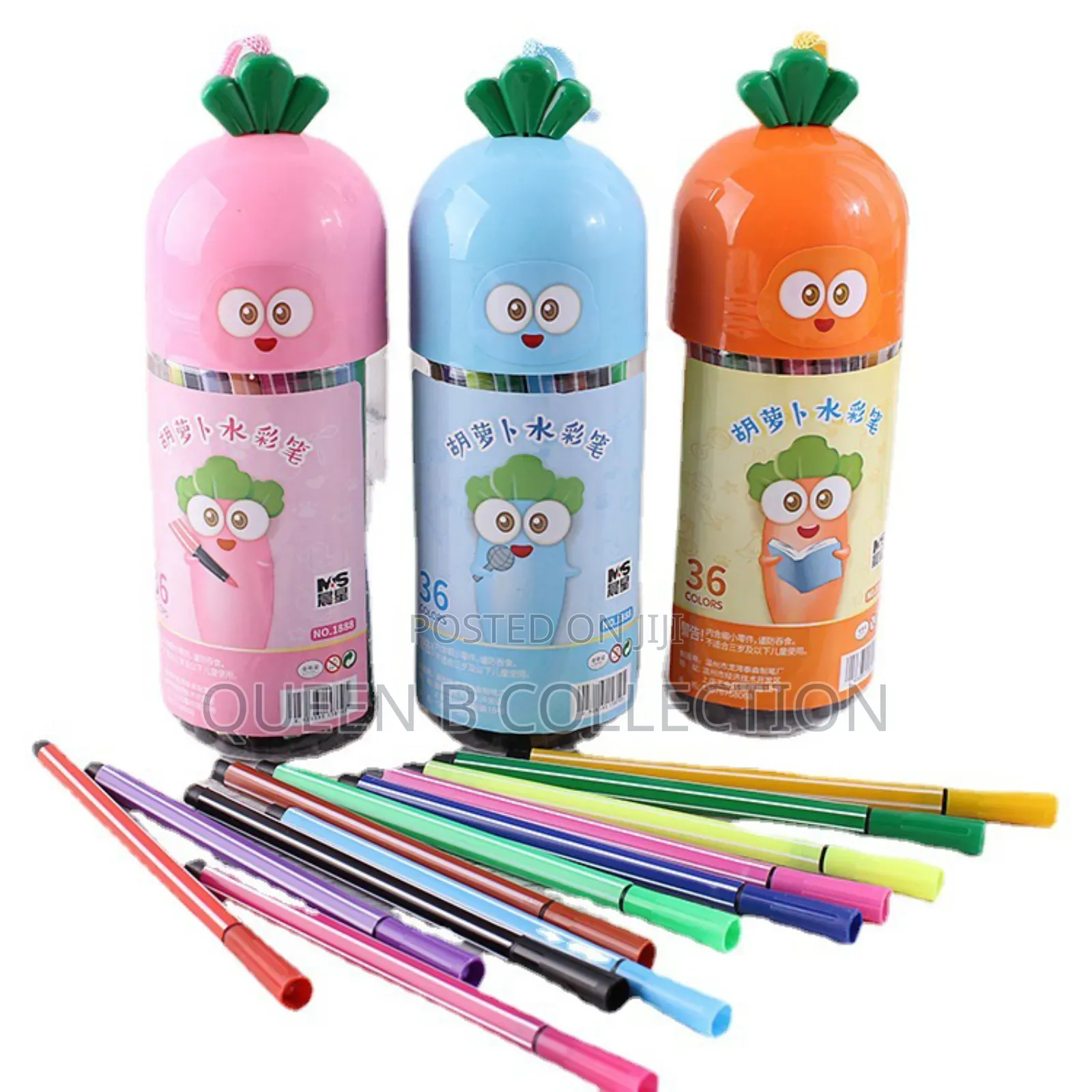 36 Pieces Carrot Shaped Watercolour Pen Sets.