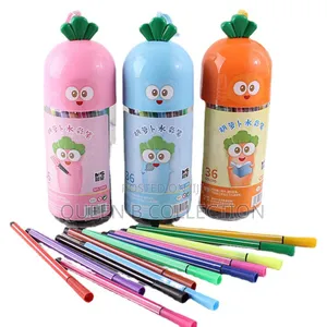 36 Pieces Carrot Shaped Watercolour Pen Sets.