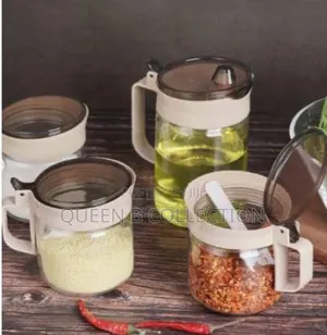 5 Pieces Glass Oil Jar Seasoning Container Sets