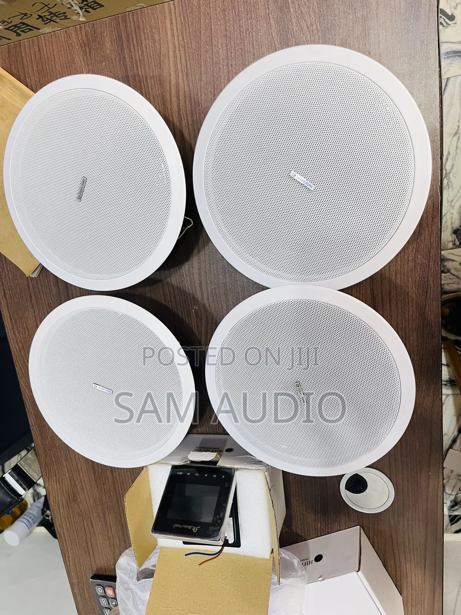 4 Ceiling Speaker One Wall Mount Amplifier (50watts)