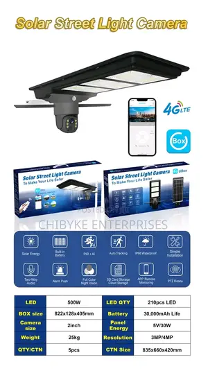 Ubox Solar Street Light Camera