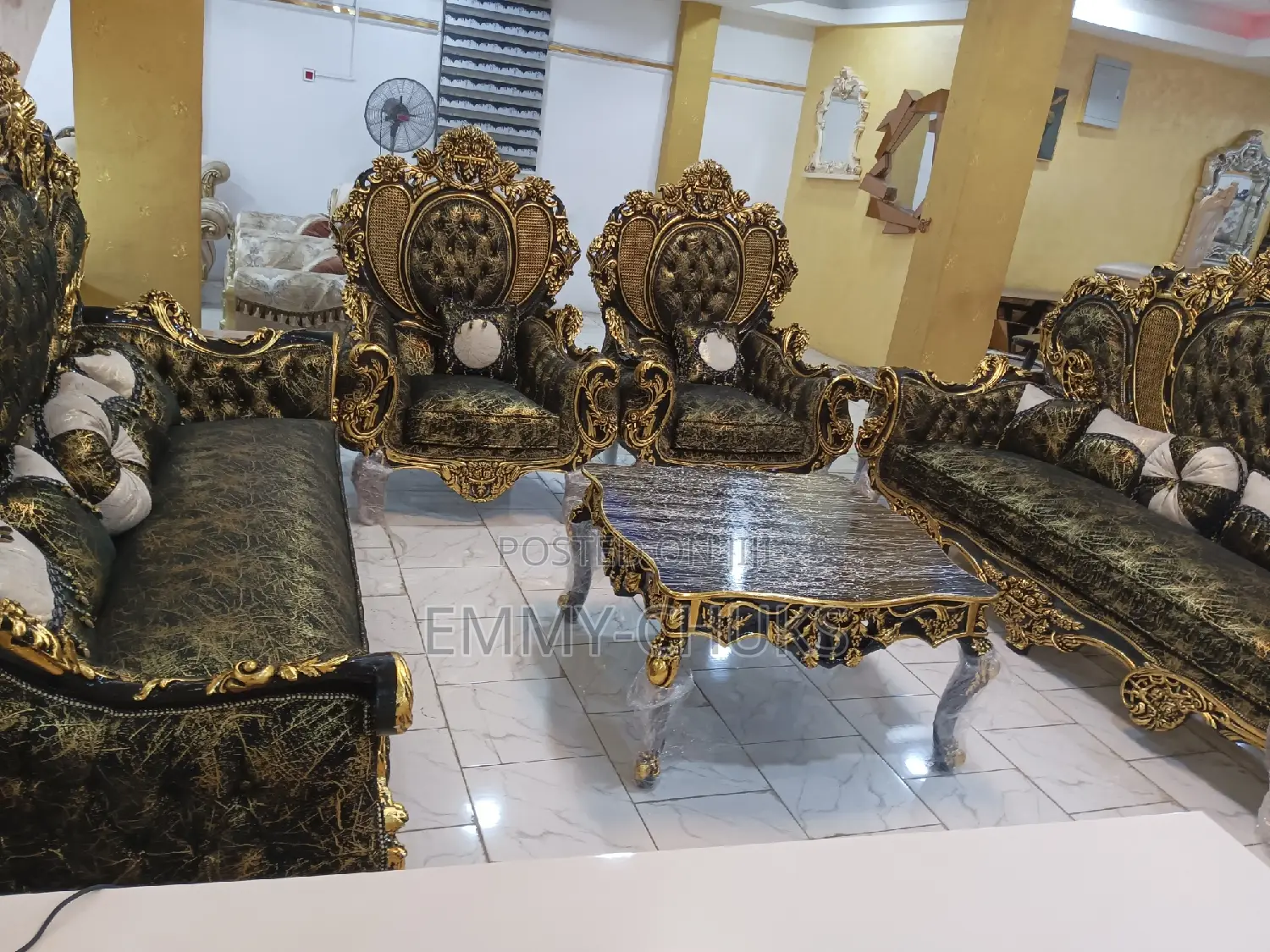 Complete Queens Classic Turkish Sofa's Chairs and Table