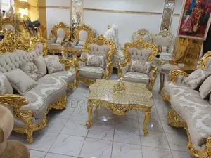 Imported Turkish Royal Gold Sofas Set Chairs