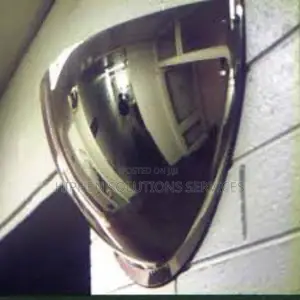 Acrylic Quarter Dome Mirror With Safety Caution
