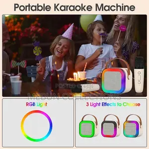 Rechargeable Portable Karoke Speaker With 2 Microphones
