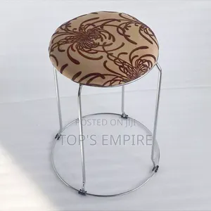 Thickened Wrought Iron Reinforced Round Master Stool