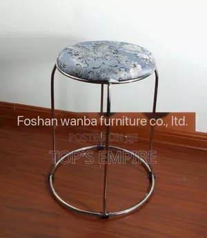 Thickened Wrought Iron Reinforced Round Master Stool