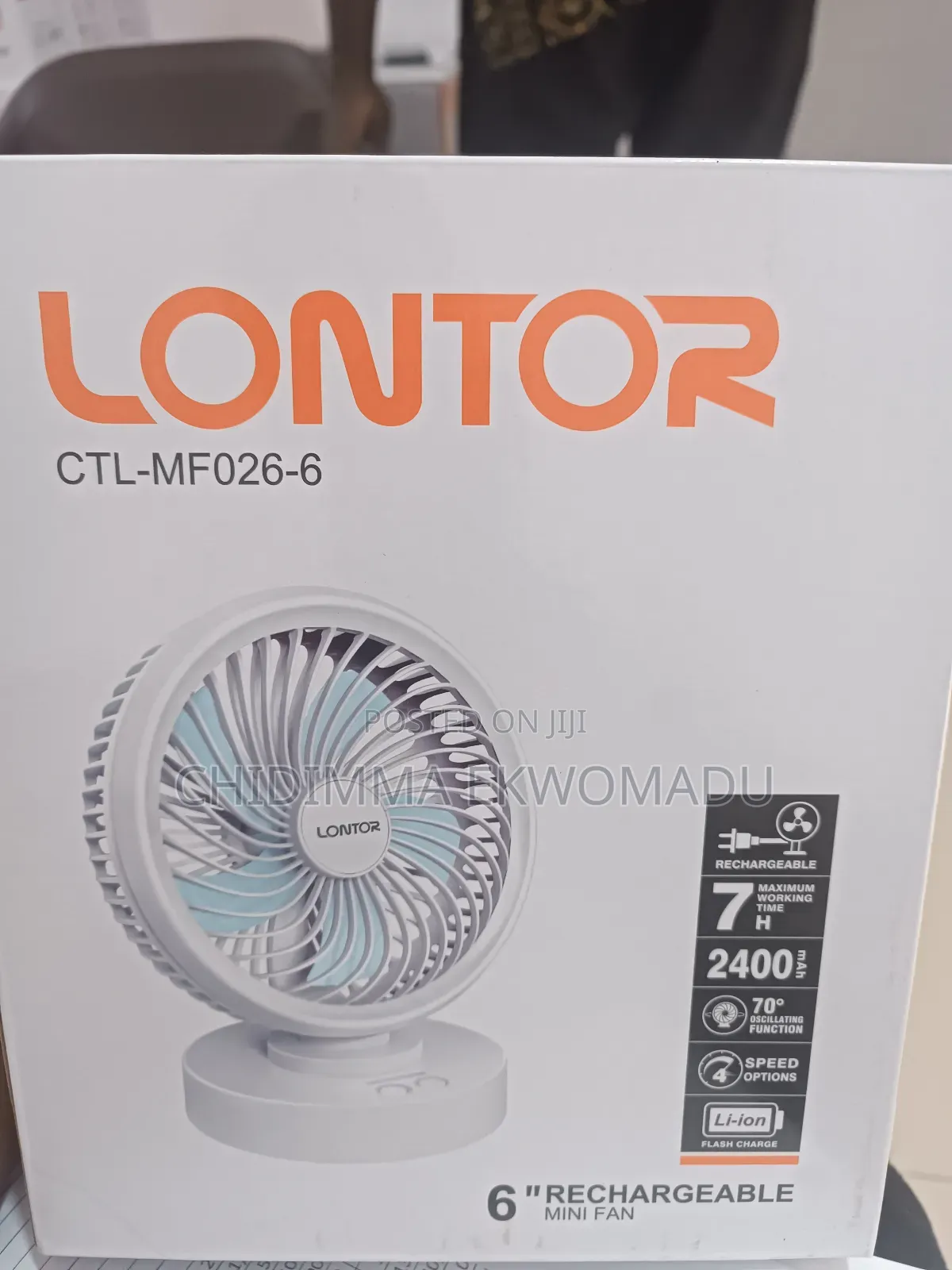 6" Rechargeable Mini Fan CTL-Mf026-6