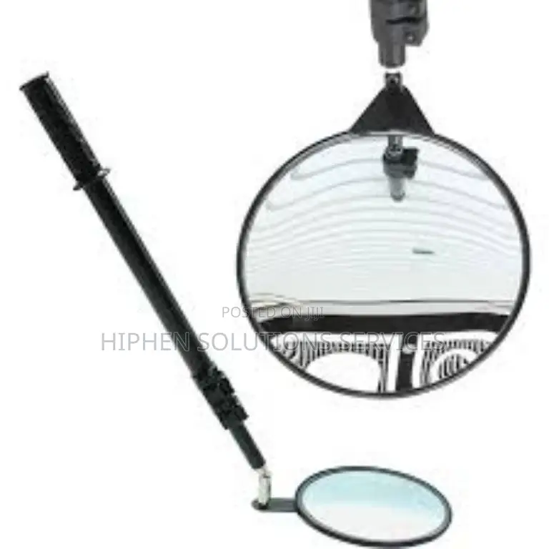 Under Car Inspection Mirror With Light Telescoping Handle