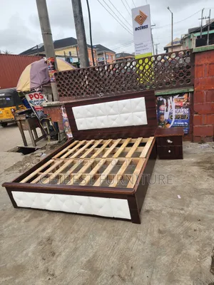 Quality 6by6 Wooden Bed Frame With One Bed Side