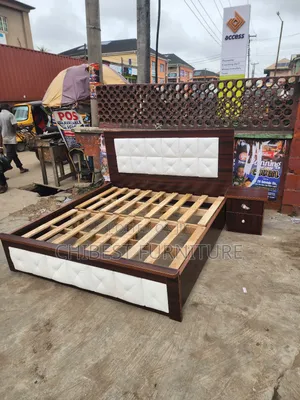 Quality 6by6 Wooden Bed Frame With One Bed Side
