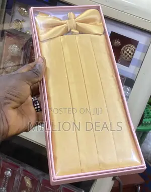 3-in-1 Luxury Plain Gold Cummerbund , Bow Tie N Cufflinks