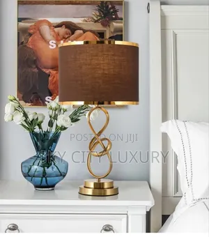 Vintage Twist Metallic Night Table Lamp Light
