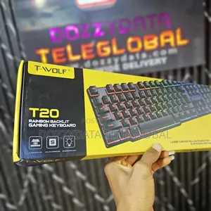 T-Wolf T20 Rainbow Backlit Gaming Keyboard