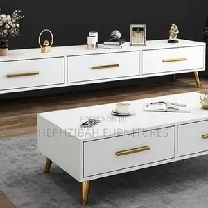 6ft HDF Television Stand With Center Table