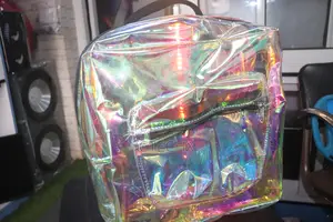 Waterproof Rainbow Color Transparent Backpack Large