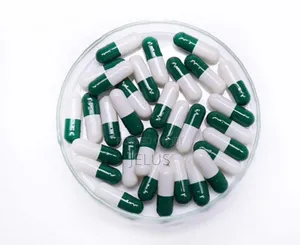Gelatin Capsules, Pure Bone Glue/Hpmc. Green White, Size 0.