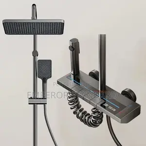 Standingled Hot Cold Mixer Square Head Shower System Wall