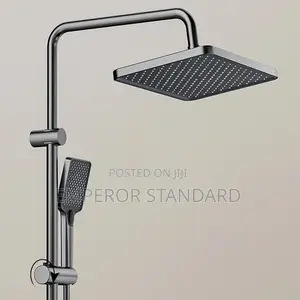 Standingled Hot Cold Mixer Square Head Shower System Wall