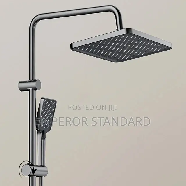 Standingled Hot Cold Mixer Square Head Shower System Wall