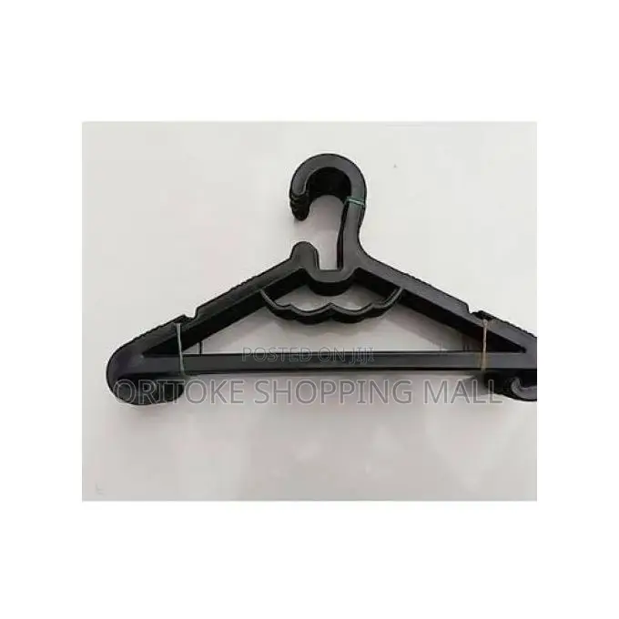 Plastic Hanger Set of 12-Black