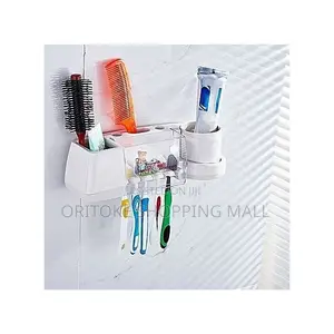 Wall Mounted Toothbrush And Toothpaste Holder