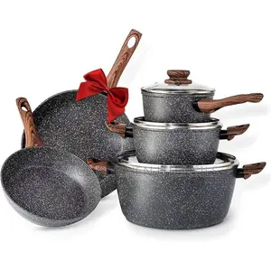 Prikoi Non Stick Marble Cookware Set