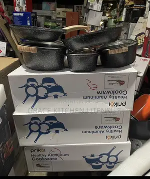 Prikoi Non Stick Marble Cookware Set