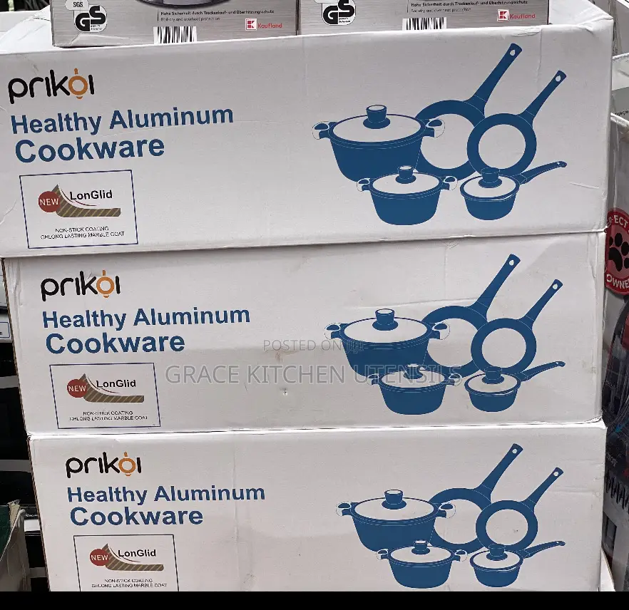 Prikoi Non Stick Marble Cookware Set