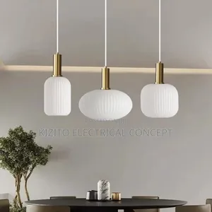 White Glass Dropping Luxury Nodic Pendant