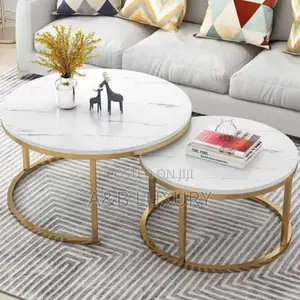 Nordic Center Table, Set of 2, Round Nesting Center Table