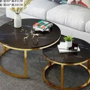 Nordic Center Table, Set of 2, Round Nesting Center Table
