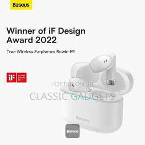 Baseus E9 True Wireless Earphones Bowie —White