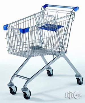 Industrial Shoppi Plastic Trolley Cart With Wheel .Red /BLUE