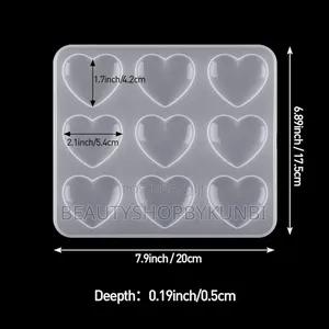 Heart Shaped Resin Mold (9 Cavity)