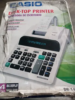 Mini-Casio Electronic Calculator Desktop Printer 14 Digits