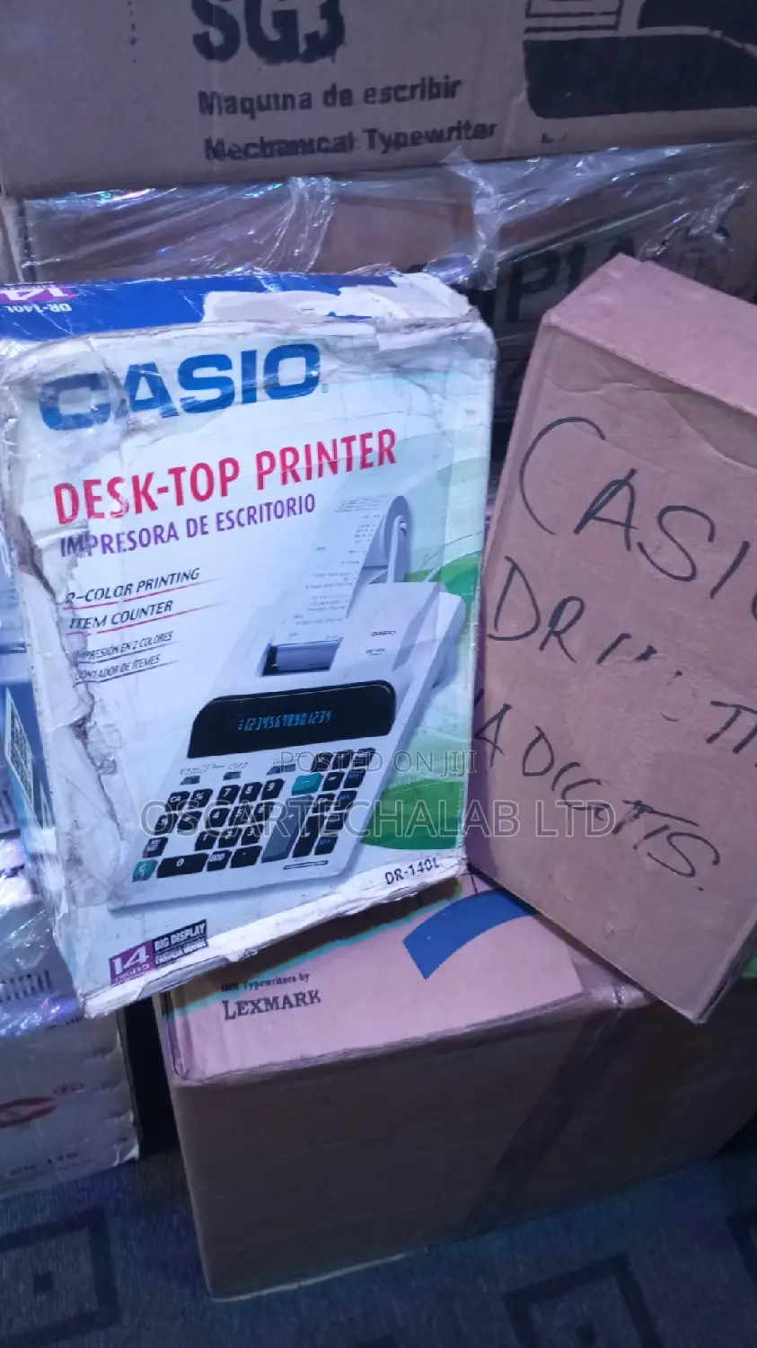 Mini-Casio Electronic Calculator Desktop Printer 14 Digits