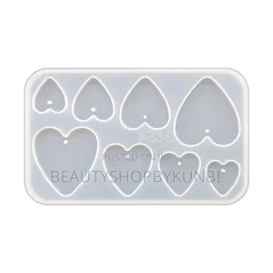 Heart Shaped Earrings Keyrings Pendant Resin Mold