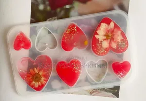 Heart Shaped Earrings Keyrings Pendant Resin Mold