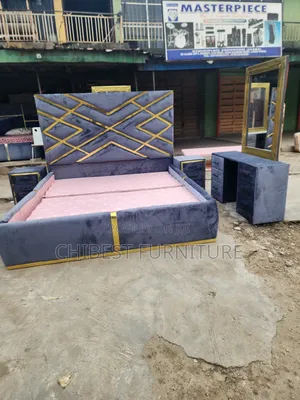 Quality 6by6 Complete Set of Upholstery Padded Bed Frame