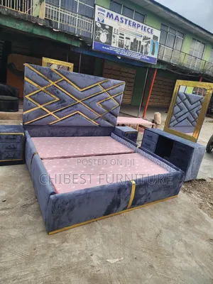 Quality 6by6 Complete Set of Upholstery Padded Bed Frame