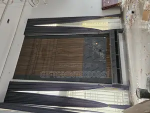 Tv Console With Long Wall Panel and Cladding (Glossy+LED)