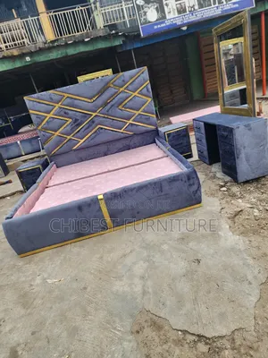 Quality 6by6 Complete Set of Upholstery Padded Bed Frame