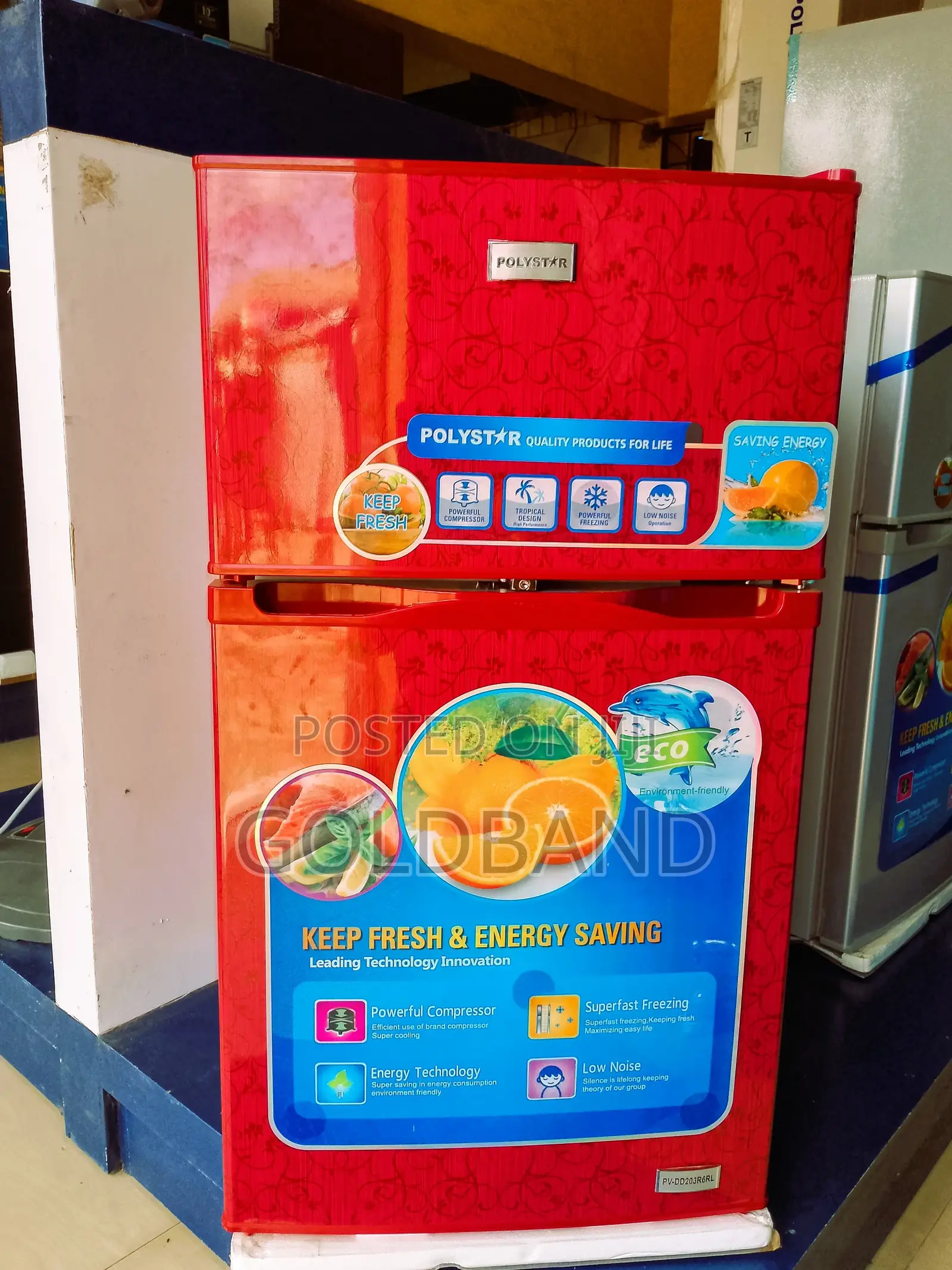 Effective 80L Double Door Refrigerator "Pv-2036lr"