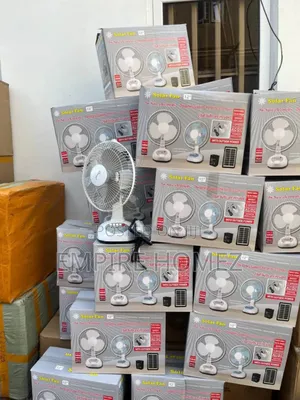 12 Inches Rechargeable Fan With Solar Panel Energy Bulb