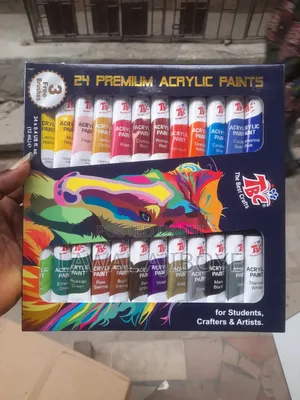 24 Premium Acrylic Paints Vibrant Color Rich Pigment Quick