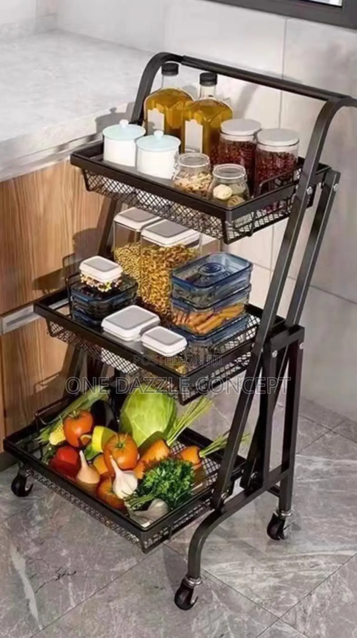 3tier Trolley Storage Rack