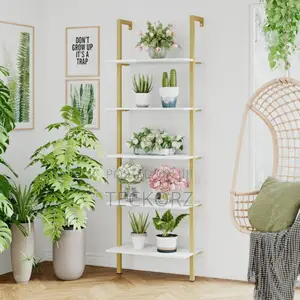 5 Tier Wall Mounted Shelve Rack Book Case Kitchen Shelve